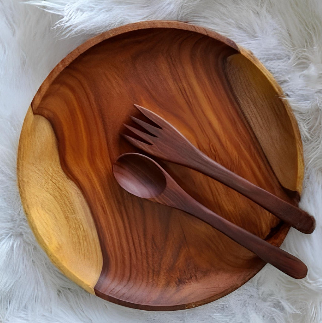 3 sets Natural wooden cutlery