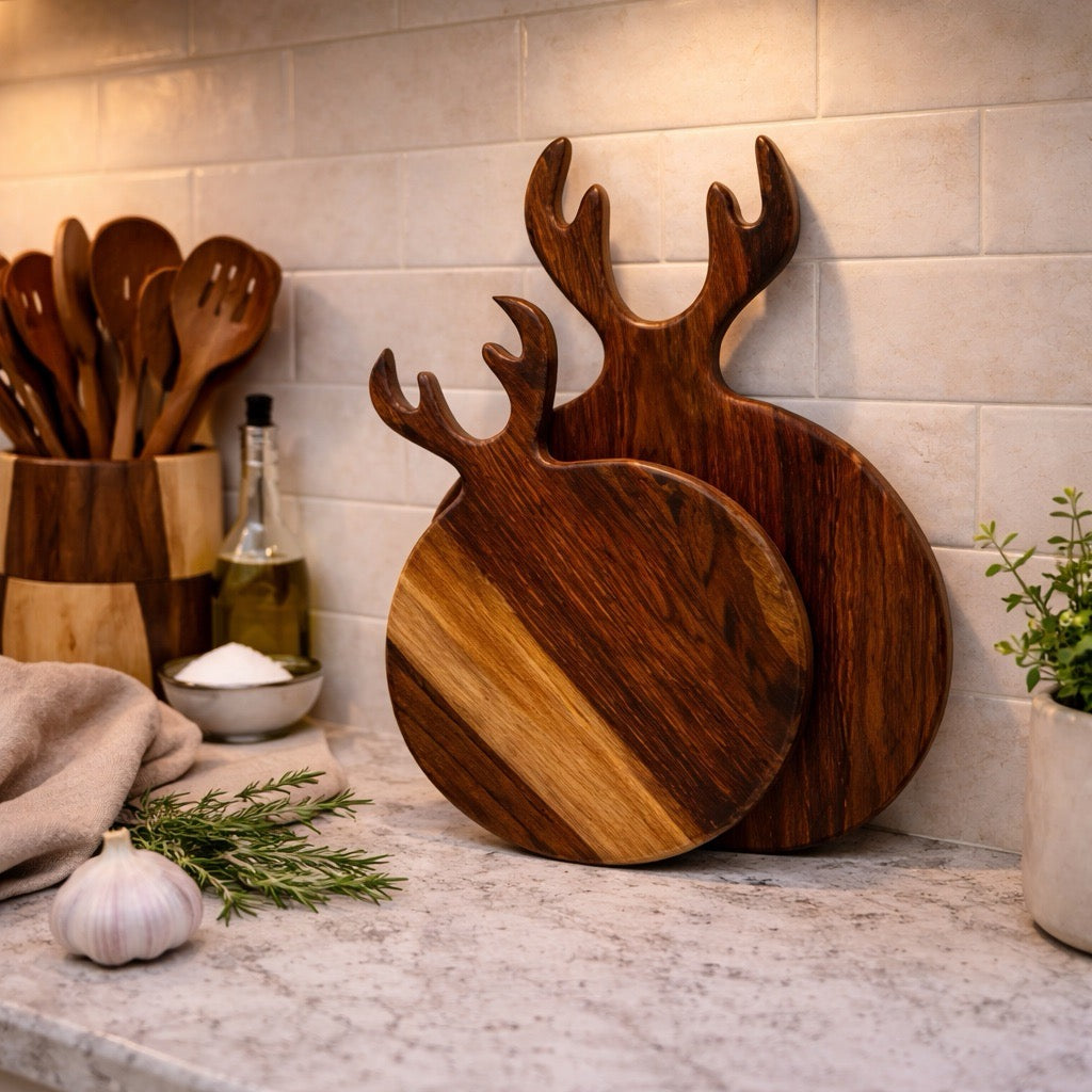 Natural wooden Deer cutting board